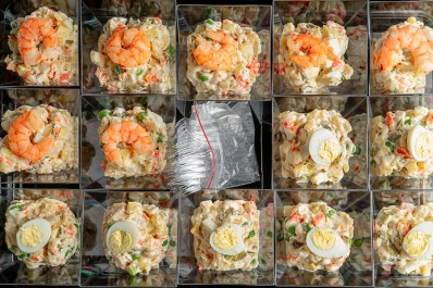 Салат в стаканчиках «Оливье» ассорти 14 шт. по 100 г НА ВЫБОР